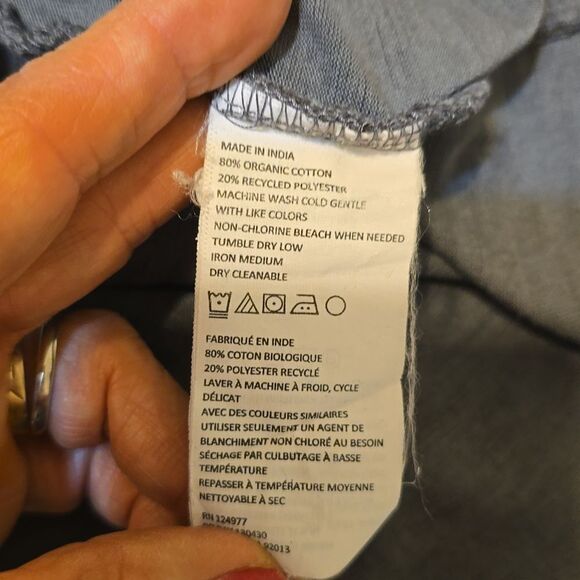 PRANA RONNIE HENLEY II MEN'S LARGE THREE BUTTON LONG SLEEVE ORGANIC COTTON BLEND - Picture 6 of 6